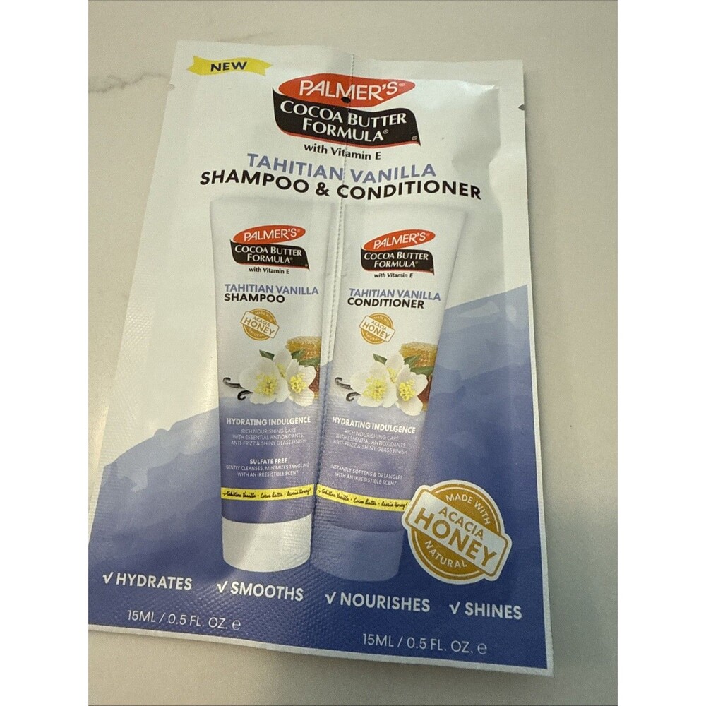 Palmer’s Tahitian Vanilla Hydrating Shampoo & Conditioner, Sample Pack